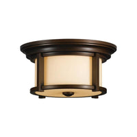 Merrill Flush Mount Ceiling Light E27 in Heritage Bronze Elstead Lighting - ELS.FE-MERRILL-F