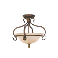 Sonoma Valley 3Lt Semi-Flush in Aged Tortoise Shell Elstead Lighting - ELS.FE-SONOMAVALLEY-SF