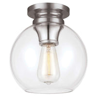 Tabby Flush Ceiling Light Polished Nickel