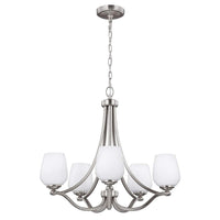 Vintner Chandelier 5Lt Satin Nickel