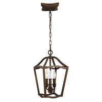 Yarmouth Pendant Light 3Lt Painted Aged Brass