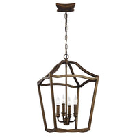 Yarmouth Pendant Light 4Lt Painted Aged Brass