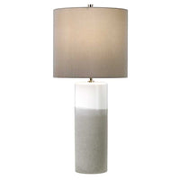 Fulwell Table Lamp White Gloss and Matt Grey ELS.FULWELL-TL Elstead Lighting