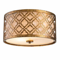 Arabella Ceiling Light 2Lt Distressed Gold