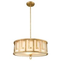 Lemuria Duo-Mount Pendant Light Large 3Lt Distressed Gold