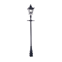 Grampian Post Light 1xE27 in Black w/ Clear Glass Panel IP23 Elstead Lighting - ELS.GP1-BLACK