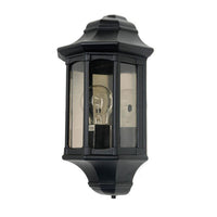 Newbury Outdoor Half Wall Lantern 1x60W in Black E27 Elstead Lighting - ELS.GZH-NB7