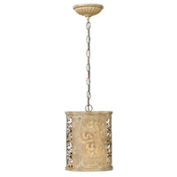 Carabel Mini Pendant Light E27 in Brushed Champagne Elstead Lighting - ELS.HK-CARABEL-P-A