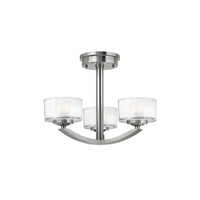 Meridian 3Lt Semi-Flush Ceiling Light G9 in Brushed Nickel Elstead Lighting - ELS.HK-MERIDIAN-SF