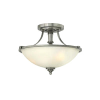Truman 2Lt Semi-Flush Ceiling Light E27 in Antique Nickel Elstead Lighting - ELS.HK-TRUMAN-SF