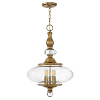 Wexley 5Lt Pendant Light in Heritage Brass