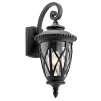 Admirals Cove Outdoor Wall Light Large in Textured Black