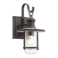 Riverwood Outdoor Wall Light Small in Weathered Zinc