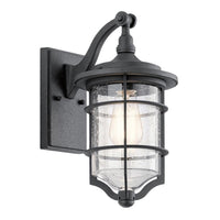 Royal Marine Outdoor Wall Light Small in Distressed Black