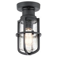 Suri Pedestal/Ceiling Lantern in Textured Black