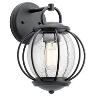 Vandalia Outdoor Wall Light in Textured Black