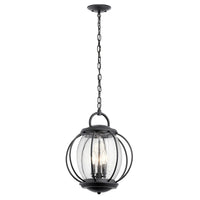 Vandalia 3Lt Pendant Light in Textured Black