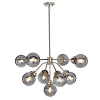 Kula 9Lt Chandelier in Polished Nickel