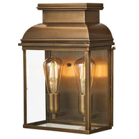 Old Bailey 2Lt Outdoor Wall Light in Aged Brass