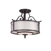 Adonis Semi-Flush Ceiling Light 3Lt E27 in Dark Cherry Elstead Lighting - ELS.QZ-ADONIS-SF