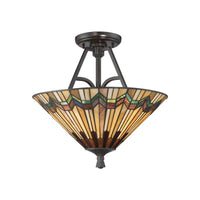 Alcott Semi Flush Ceiling Light Large 2Lt E27 in Bronze Elstead Lighting - ELS.QZ-ALCOTT-SF