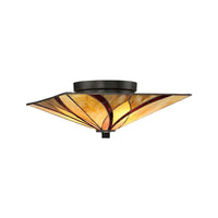 Asheville Flush Ceiling Light 2Lt E27 in Valiant Bronze Elstead Lighting - ELS.QZ-ASHEVILLE-F