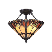 Cambridge Semi-Flush Ceiling Light Large 2Lt E27 in Bronze Elstead Lighting - ELS.QZ-CAMBRIDGE-SF