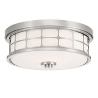 Guardian 2Lt Flush Mount Ceiling Light in Brushed Nickel