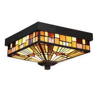 inglenook Outdoor Flush Mount Ceiling Light in Valiant Bronze
