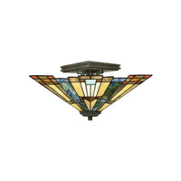 inglenook Semi-Flush Ceiling Light 2Lt E27 in Valiant Bronze Elstead Lighting - ELS.QZ-INGLENOOK-SF