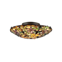 Kami Flush Ceiling Light 2Lt E27 in Vintage Bronze Elstead Lighting - ELS.QZ-KAMI-F