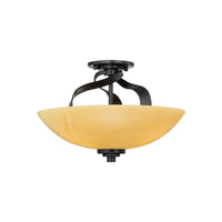 Kyle Semi Flush Ceiling Light Large 3Lt E27 in Imperial Bronze Elstead Lighting - ELS.QZ-KYLE-SF