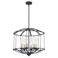 Troy 6Lt Chandelier in Royal Ebony