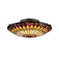 West End Medium Floating Flush Ceiling Light E27 in Vintage Bronze Elstead Lighting - ELS.QZ-WEST-END-F