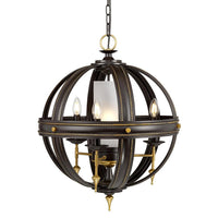Regal 4Lt Chandelier in Oil Rubbed Bronze and Gold