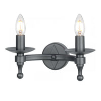 Warwick 2Lt Wall Light E14 in Graphite Elstead Lighting - ELS.WR2-GRAPHITE