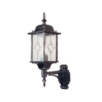 Wexford Up Wall Lantern in Black/Silver E27 IP43 Elstead Lighting - ELS.WX1