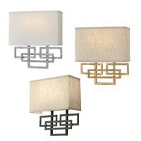 Lanza 2Lt Indoor Wall Light in Antique Nickel, Brushed Bronze and Oil Rubbed Bronze