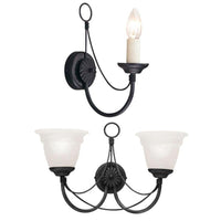 Carisbrooke /2Lt Wall Light E14 in Black Elstead Lighting - ELS.CB1-BLACK, ELS.CB2-BLACK