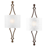 Tilling Indoor Wall Light Distressed Gold Leaf, Weathered Iron