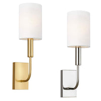 Brianna Indoor Wall Light Burnished Brass, Polished Nickel