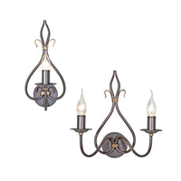 Windermere /2Lt Wall Light E14 in Rust/Gold Elstead Lighting - ELS.WM1, ELS.WM2
