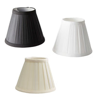 Acc. - Clip Shades Pleated White/Black/Ivory Candle Shade