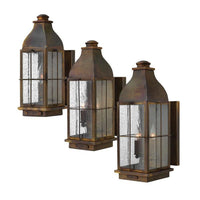Bingham Wall Lantern Light Solid Brass w/ Sienna Small, Medium, Large Elstead Lighting - ELS.HK-BINGHAM