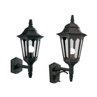 Parish Up Wall Lantern Mini/Large E27 IP44 in Black Elstead Lighting - ELS.PRM1-BLACK, ELS.PR1-BLACK