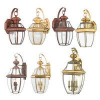 Newbury Outdoor Wall Light Small/Medium/Large/Extra Large in Aged Copper or Polished Brass