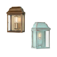 Victoria Wall Lantern E27 in Aged Brass/Verdigris Elstead Lighting - ELS.VICTORIA-BR, ELS.VICTORIA-VERDI