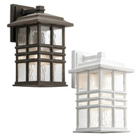Beacon Square Outdoor Wall Light Medium in Olde Bronze or White
