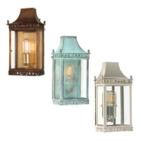 Regents Park Wall Lantern E27 IP44 in Aged Brass/Polished Nickel/Verdigris Elstead Lighting - ELS.REGENTS-PARK