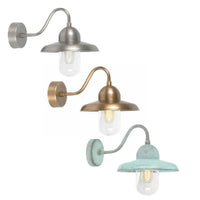 Somerton Wall Lantern in Antique Nickel/Brass/Verdigris E27 IP44 Elstead Lighting - ELS.SOMERTON